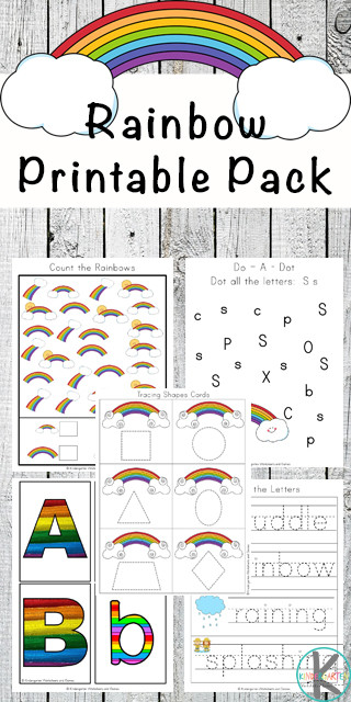 Rainbow Worksheets for Kindergarten Free Rainbow Worksheets for Kids
