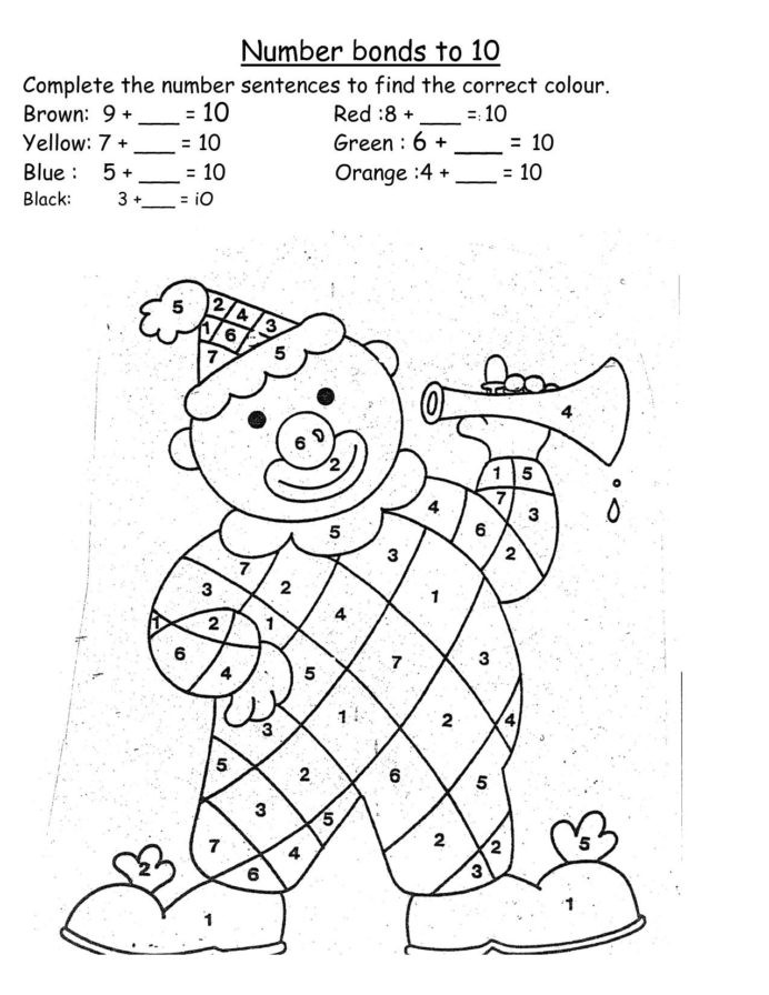 Rainbow Worksheets for Kindergarten Number Bonds Rainbow Worksheet Inspirationa Kindergarten