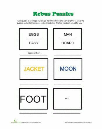 Rebus Puzzles for Adults Printable Rebus Puzzles