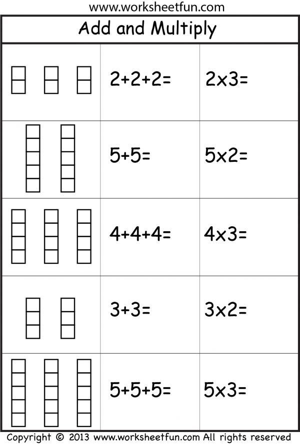 Repeated Addition Worksheets 2nd Grade Repeated Addition and Multiplication
