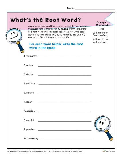 Root Words Worksheet 5th Grade What is A Root Word
