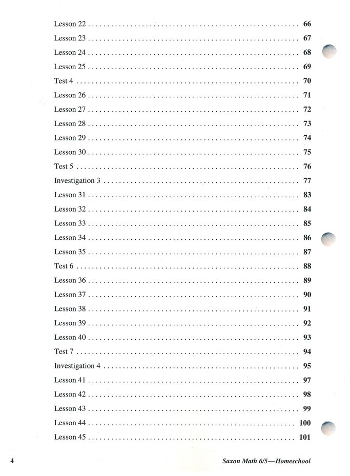 Saxon Math 6th Grade Worksheets Saxon Math 6 5 3rd Edition Tests &amp; Worksheets