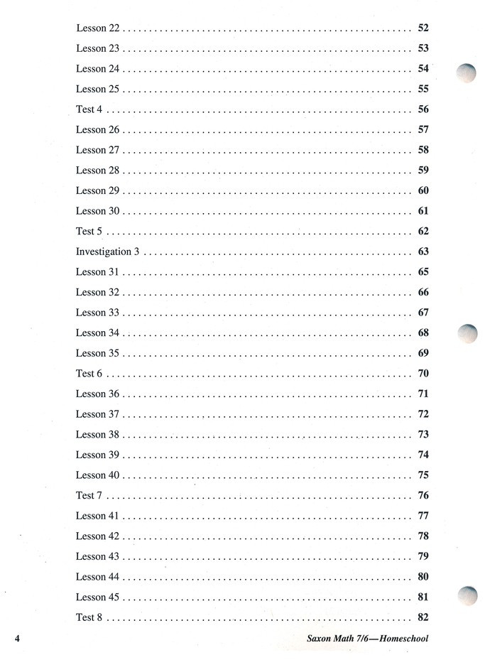 Saxon Math 6th Grade Worksheets Saxon Math 7 6 4th Edition Tests and Work Sheets