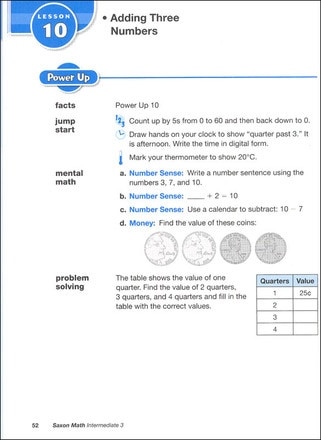 Saxon Math Grade 3 Worksheets Saxon Math Grade 3 Intermediate Student Textbook