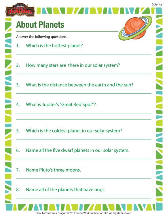 Science Worksheets for 5th Grade About Planets Printable Science Worksheets for 5th Grade