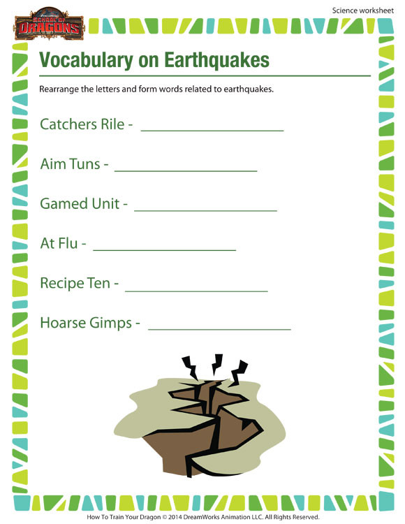 Science Worksheets for 5th Grade Vocabulary On Earthquakes View – Science Worksheet 5th Grade