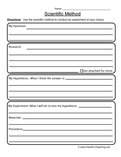 Scientific Method Worksheets 5th Grade Scientific Method Worksheets • Have Fun Teaching