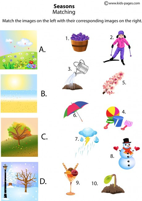 Seasons Worksheets for Kindergarten Seasons Lessons Tes Teach