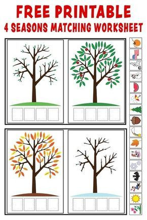 Seasons Worksheets for Preschoolers Season Match Up&quot; Printable 4 Seasons Matching Worksheet