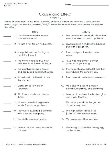 Second Grade History Worksheets 2nd Grade Cause and Effect Worksheets – Keepyourheadup