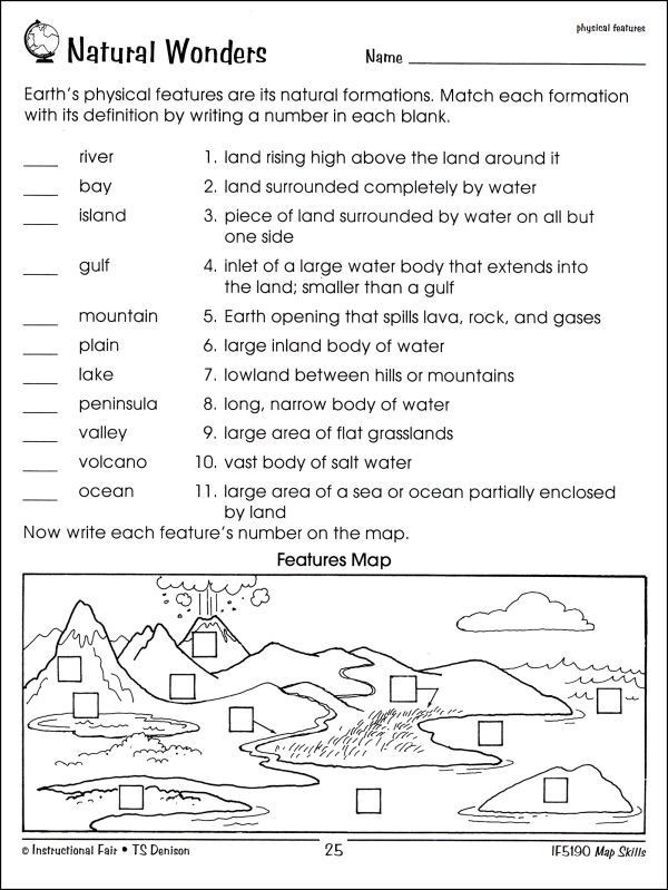 Second Grade Map Skills Worksheets Map Skills 2nd Grade Worksheets In 2020