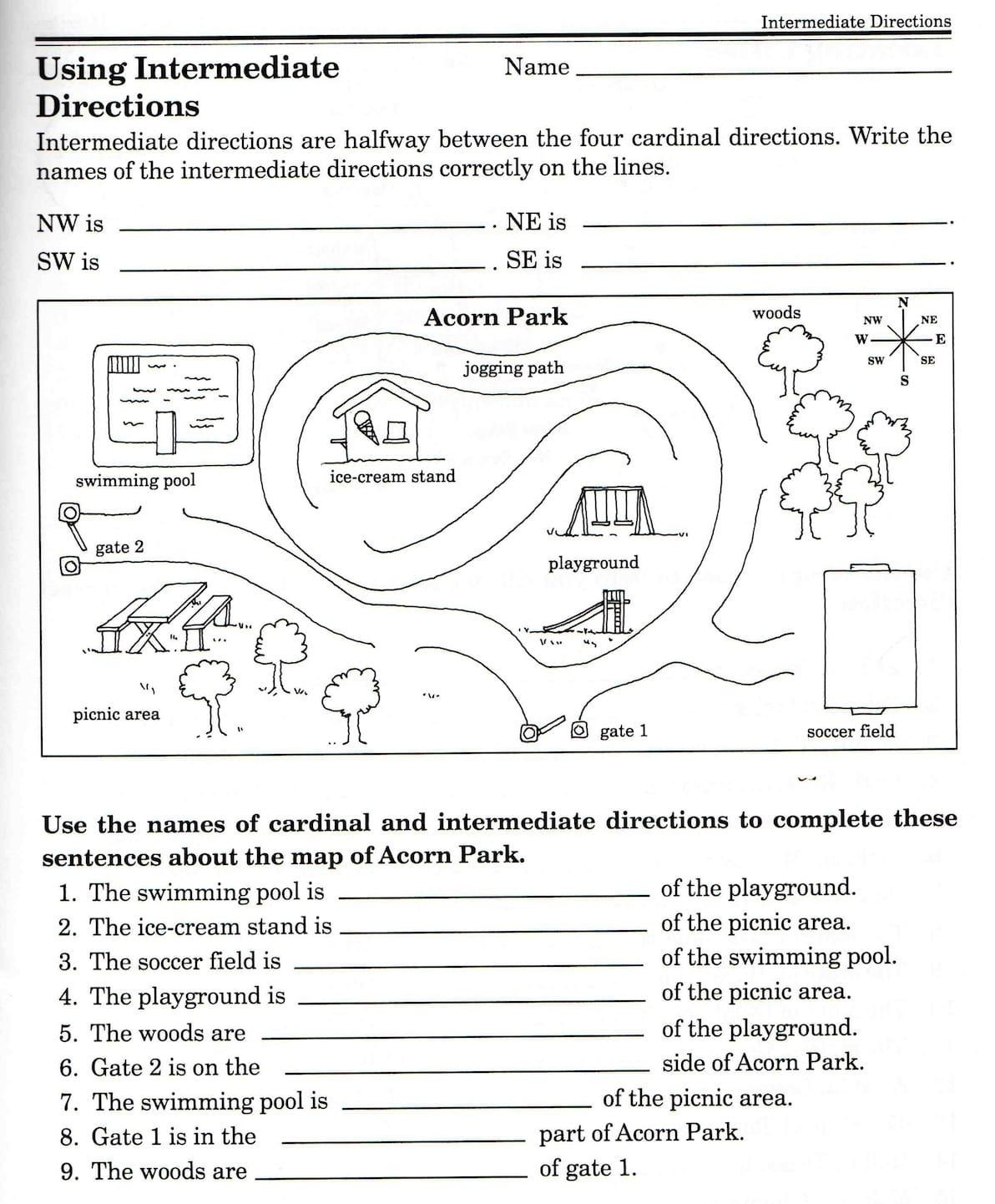 Second Grade Map Skills Worksheets Second Grade Map Skills Worksheets Map Skills Worksheets 3rd