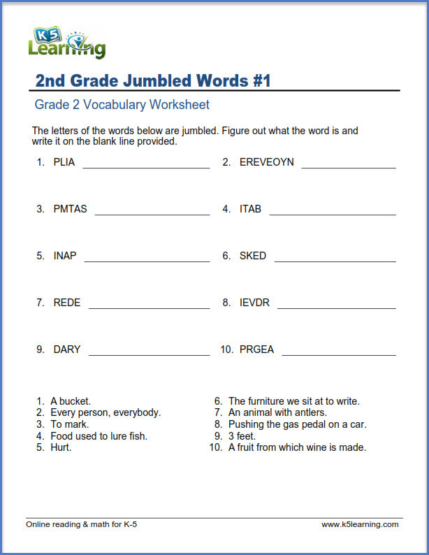Second Grade Number Line Worksheets 2nd Grade Vocabulary Worksheets Printable and organized by