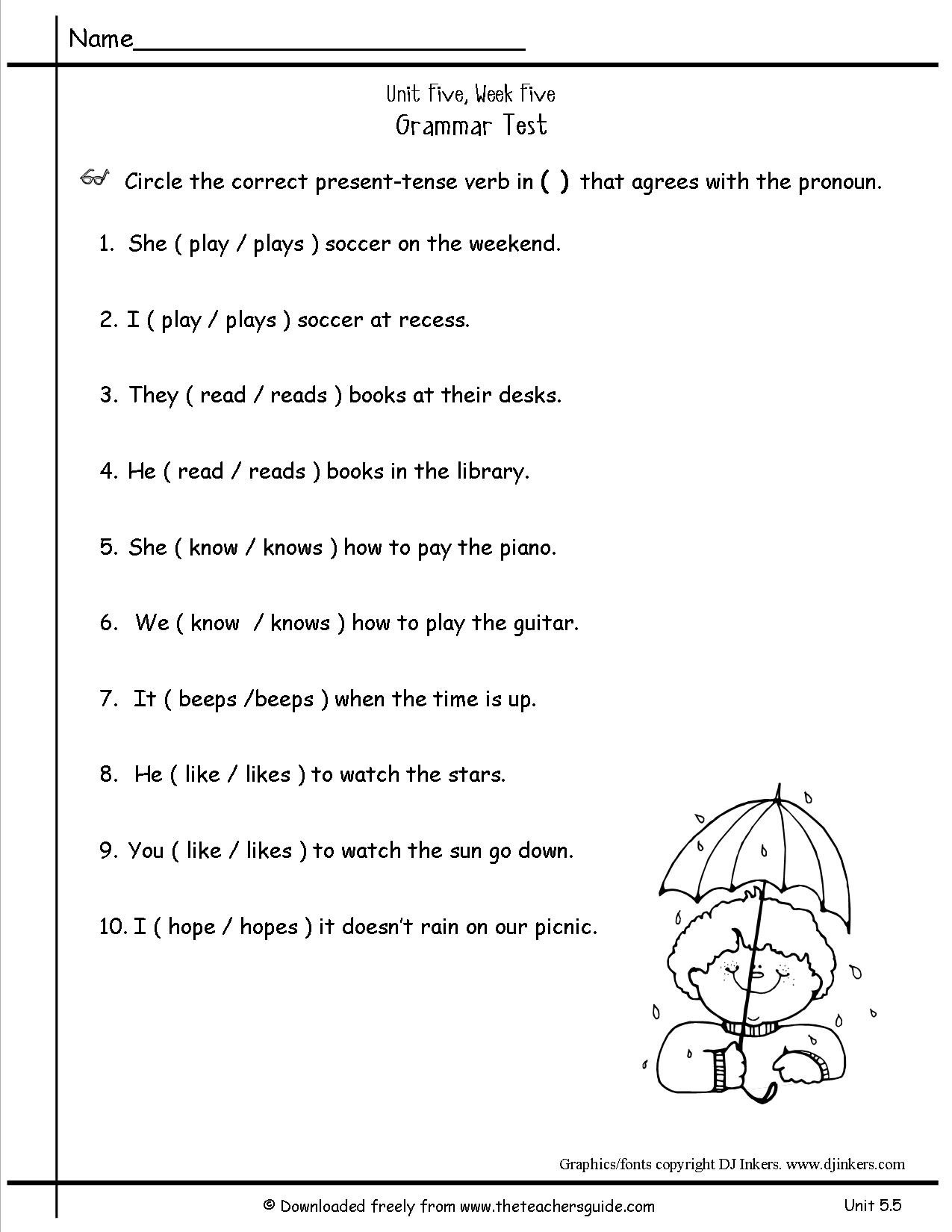 Second Grade Pronouns Worksheet Free Pronoun Worksheet for 2nd Grade