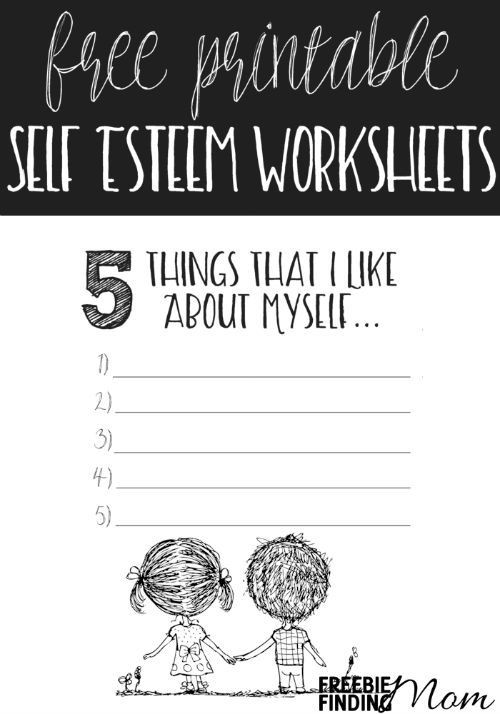 Self Esteem Printable Worksheets Free Printable Self Esteem Worksheets