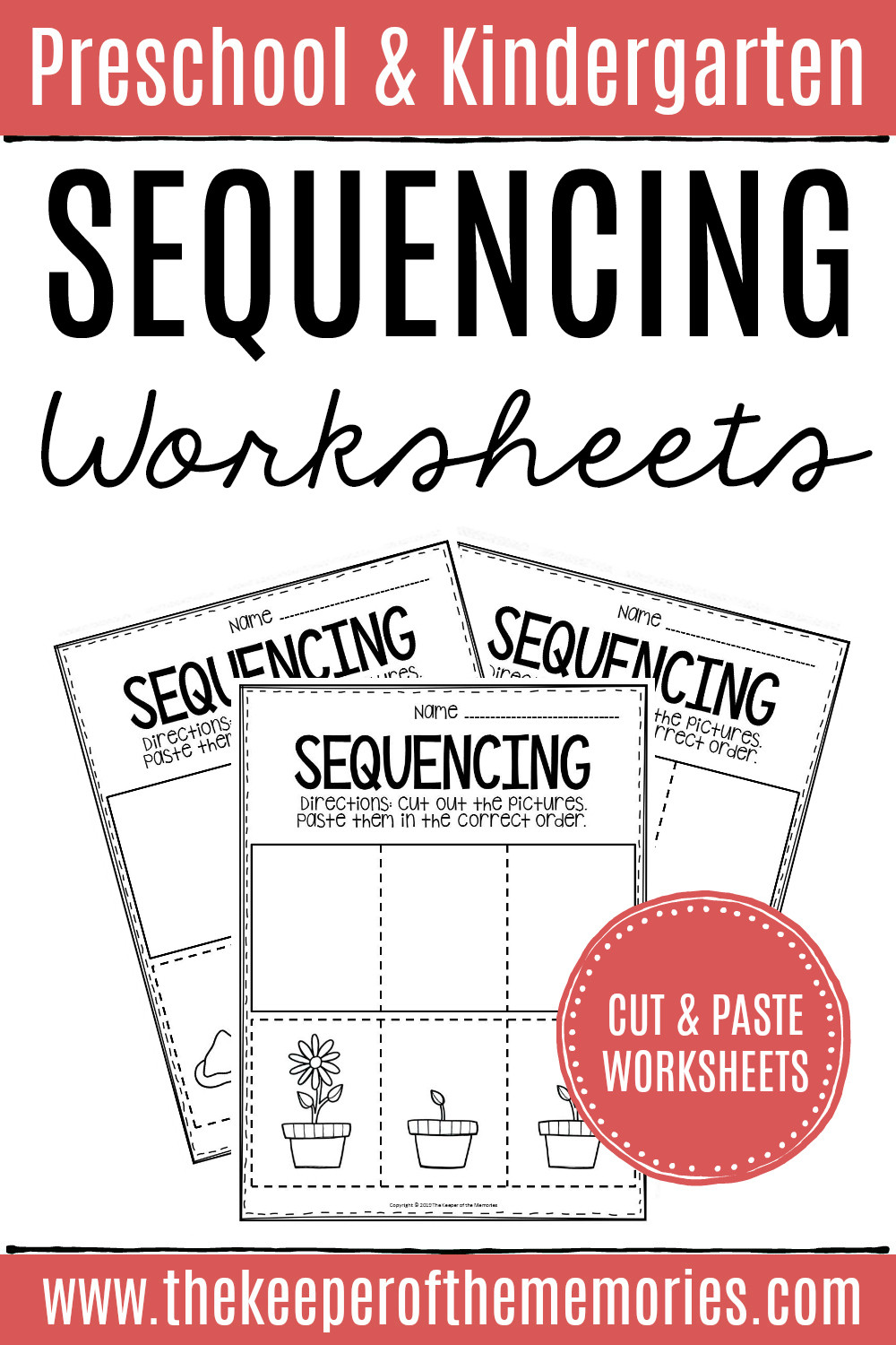 Sequence Worksheets for Kindergarten 3 Step Sequencing Worksheets the Keeper Of the Memories