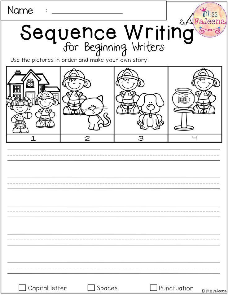 Sequence Worksheets for Kindergarten Free Sequence Writing for Beginning Writers