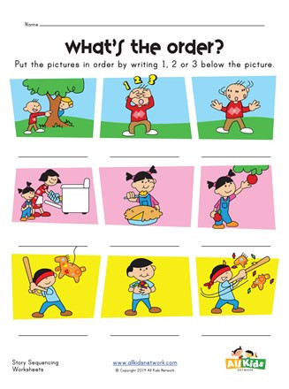 Sequence Worksheets for Kindergarten Story Sequence Worksheet
