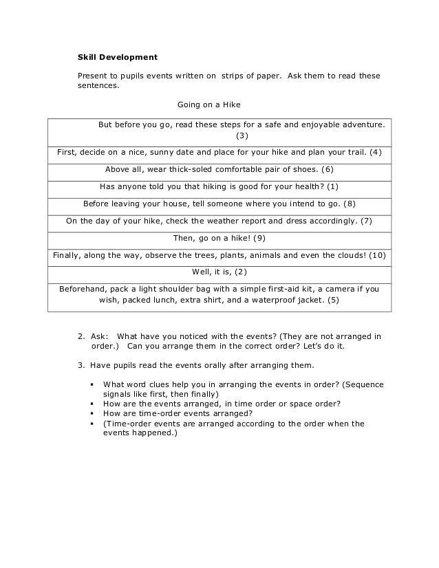 Sequencing events Worksheets Grade 6 Grade 6 English Reading Arranging A Set Of events In A