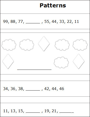 Sequencing Worksheets 2nd Grade Patterns and Sequences Worksheets Free Printable Number