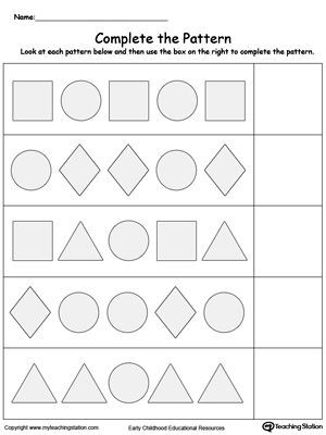 Shapes Worksheets for Kindergarten Early Childhood Math Worksheets