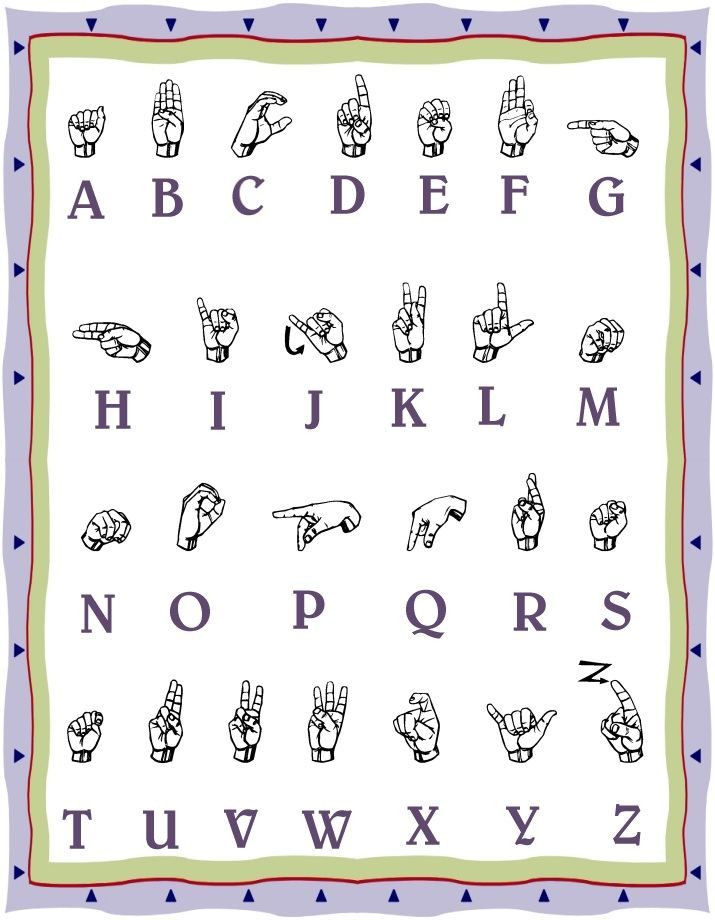 Sign Language Poster Printable Free Printable Sign Language Alphabet Chart I Use This for