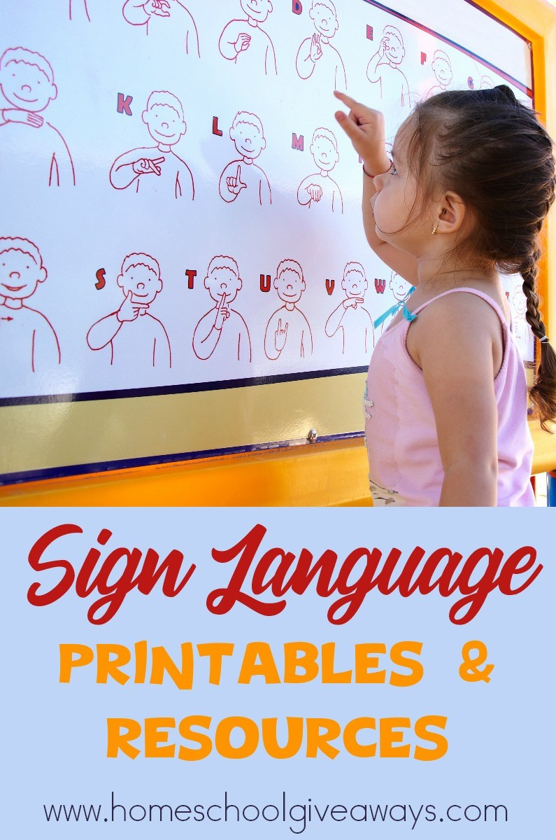 Sign Language Printable Worksheets Free Sign Language Printables and Resources Homeschool