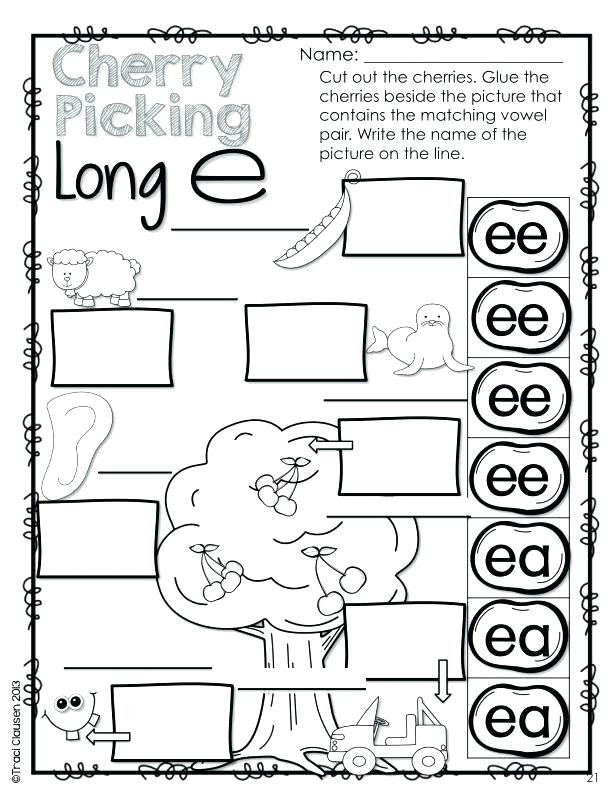 Silent E Worksheets for Kindergarten Word Work Worksheets Oh How they Grow Vowel Practice Long