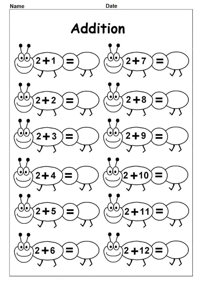 Simple Addition Worksheets for Kindergarten Easy Math Sheets for Kindergarten Preschool Worksheet