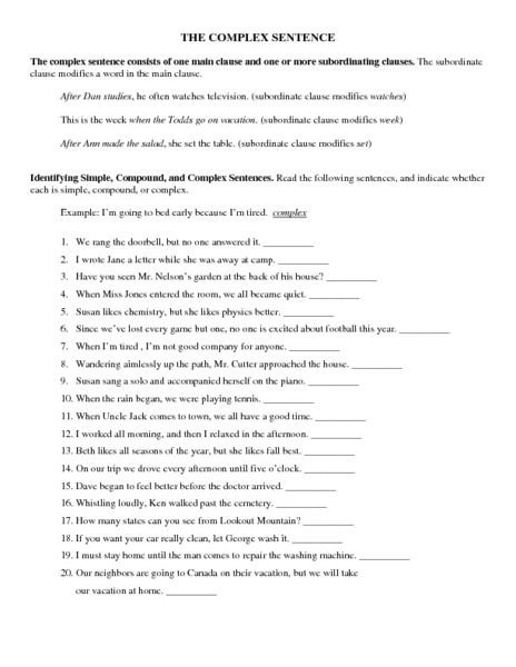Simple Sentences Worksheet 3rd Grade Simple and Pound Sentences Worksheets 3rd Grade with