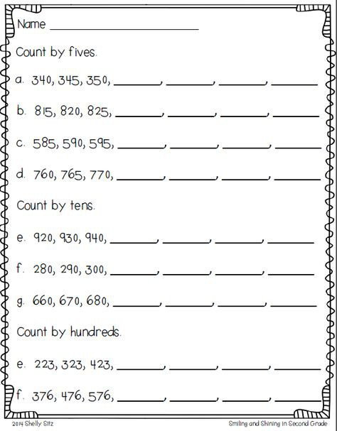 Skip Counting Worksheets 2nd Grade Skip Counting Count by Tens Worksheets