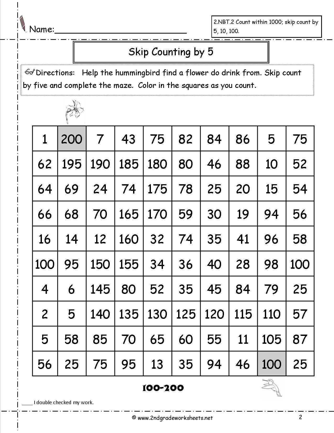 Skip Counting Worksheets 3rd Grade Free Skip Counting Worksheets