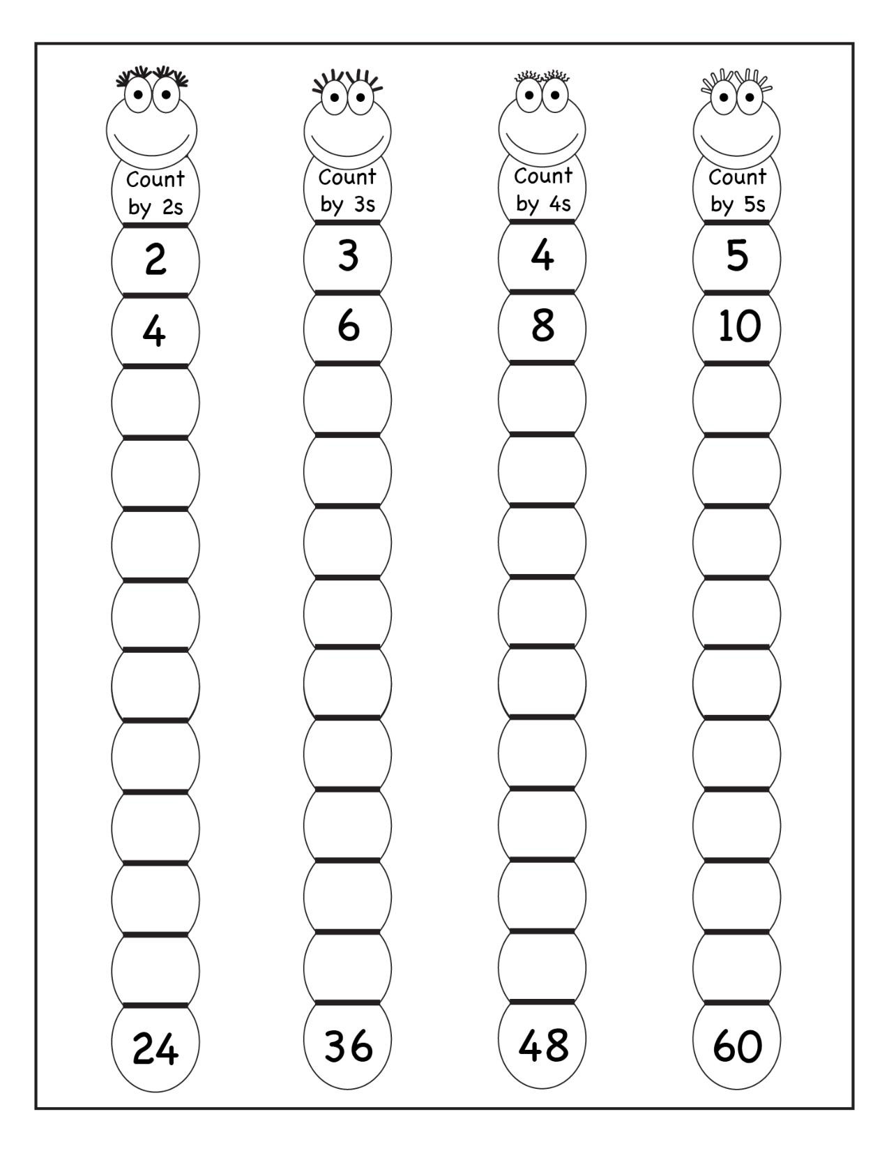 Skip Counting Worksheets First Grade Counting Archives