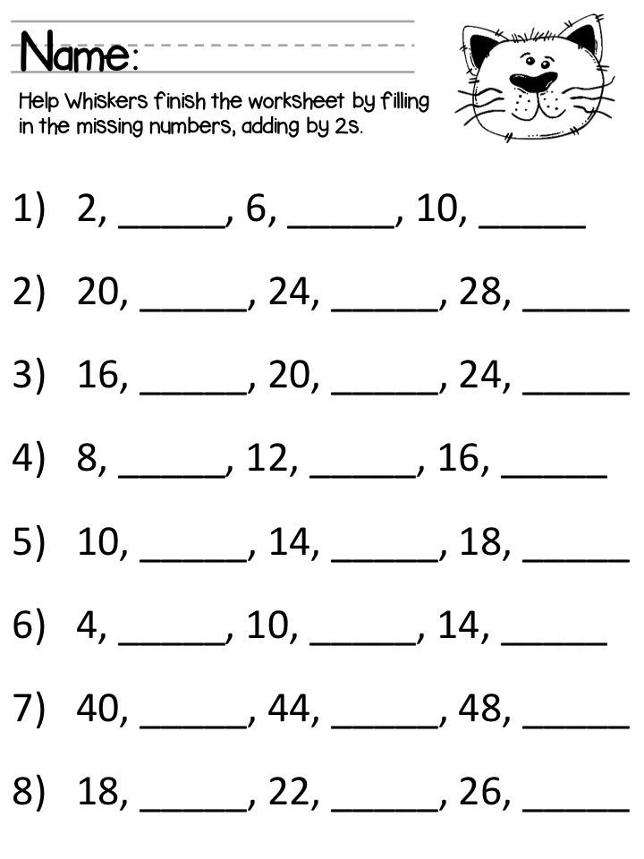 Skip Counting Worksheets First Grade Skip Counting by 2s