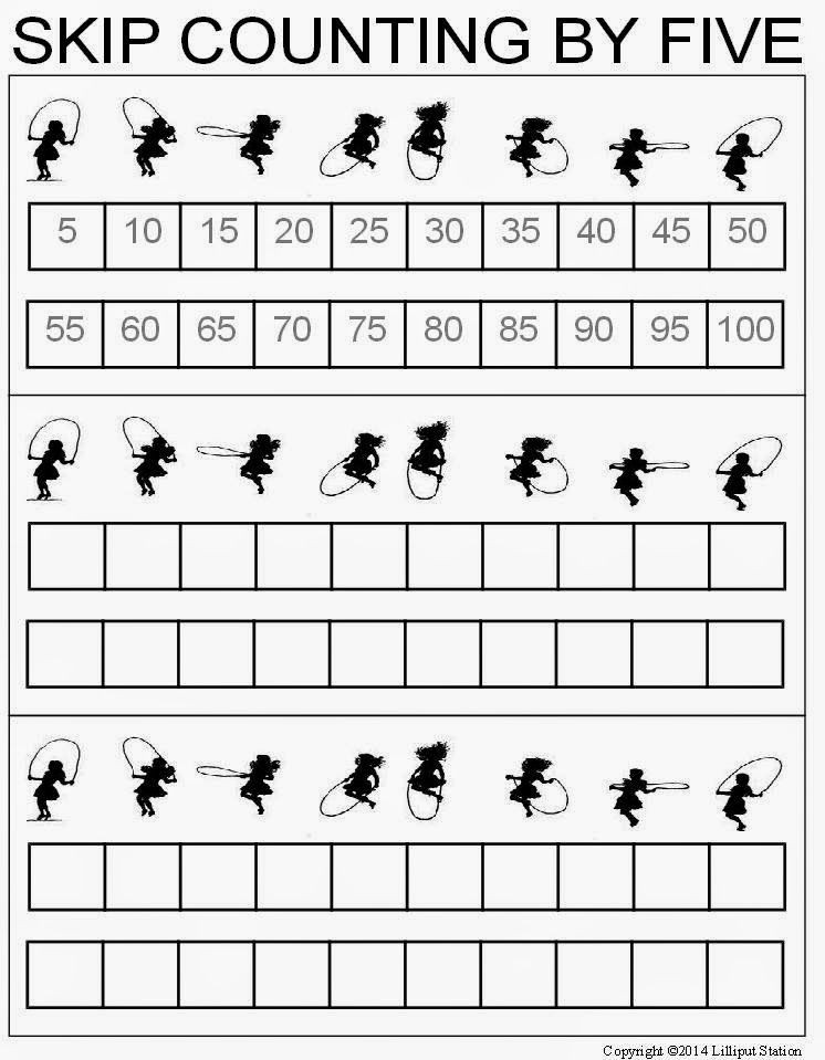 Skip Counting Worksheets First Grade Skip Counting Worksheets for 2 S and 5 S Freebie with