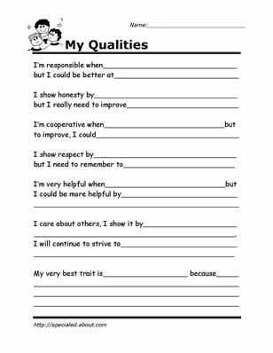 Social Skills Worksheets for Kindergarten Printable Worksheets for Kids to Help Build their social