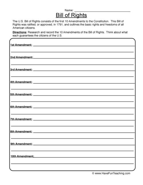 Social Studies Worksheets 7th Grade Government Worksheets • Have Fun Teaching