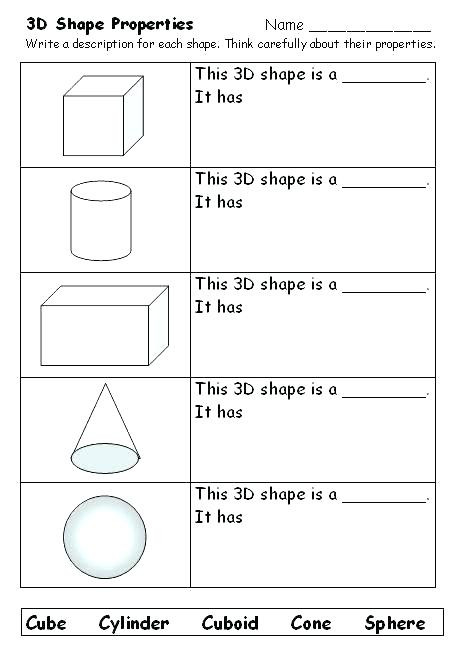 Solid Shapes Worksheets for Kindergarten Shapes Worksheets Kindergarten Geometric Shapes Worksheets