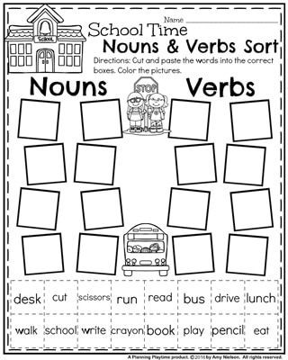 Sorting Worksheets for First Grade Back to School First Grade Worksheets