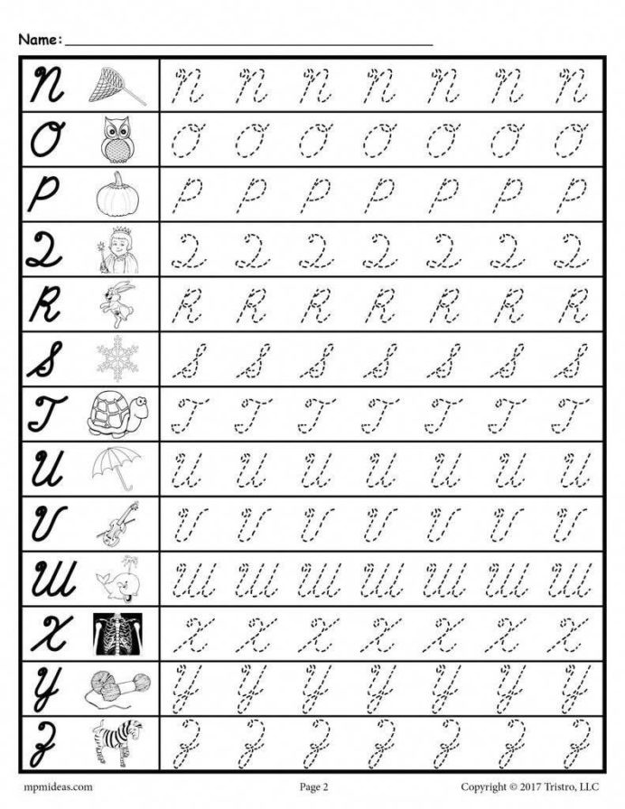 Spanish Alphabet Worksheets for Kindergarten Mon Nouns Kindergarten Worksheet Letter Free Cursive