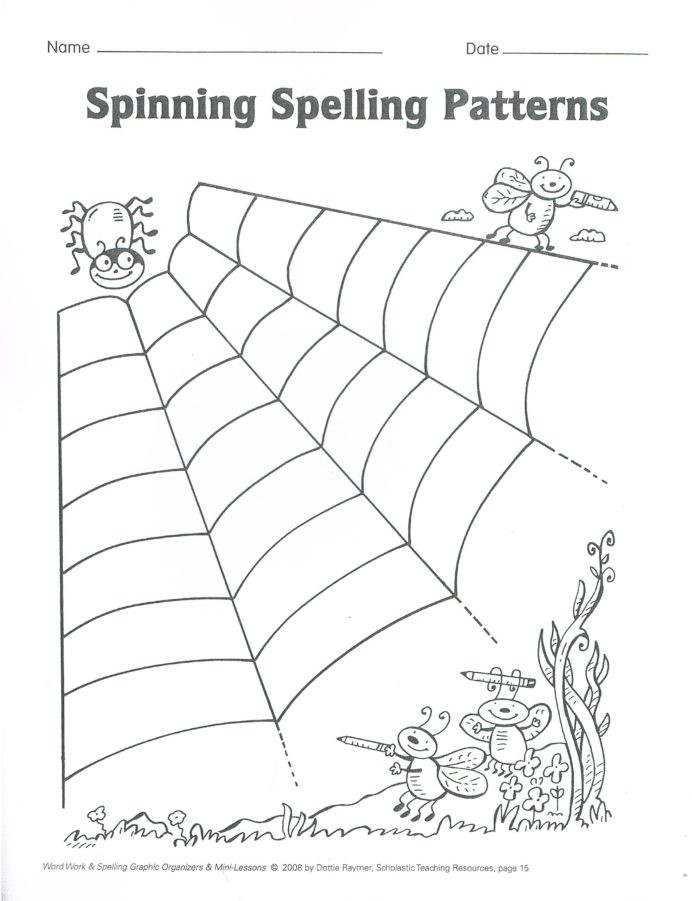 Spelling Worksheets 3rd Grade Spelling Graphic organizer with Patterns Make Own