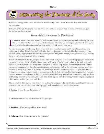 Story Elements Worksheet 5th Grade Discovering the Elements Of the Story