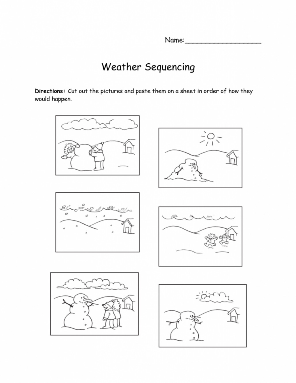 Story Sequence Worksheets for Kindergarten Sequencing Worksheets Short Story