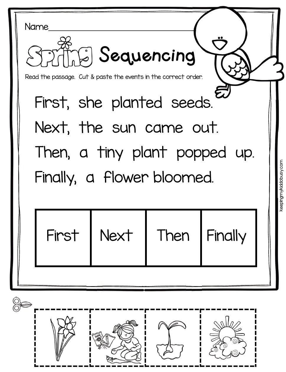Story Sequencing Worksheets for Kindergarten New Sequencing events Worksheet