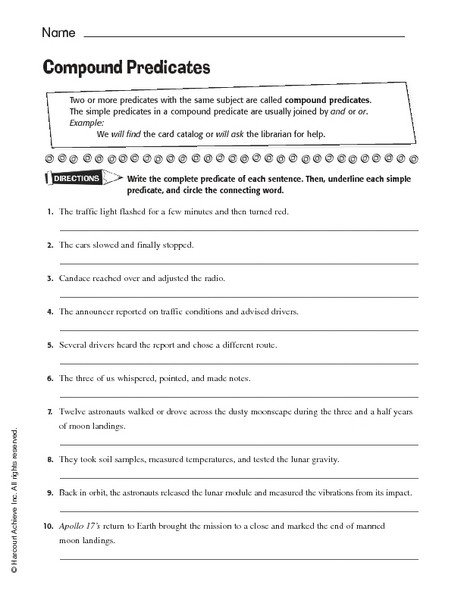 Subject Predicate Worksheet 6th Grade Pound Predicates Worksheet for 6th 8th Grade
