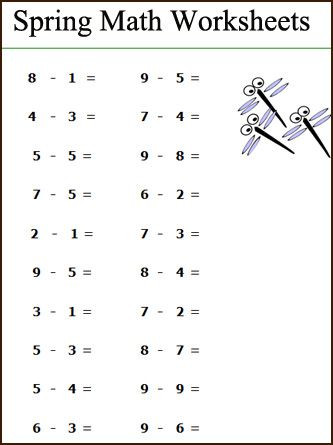 Subtraction Worksheet 1st Grade Free 1st Grade Worksheets