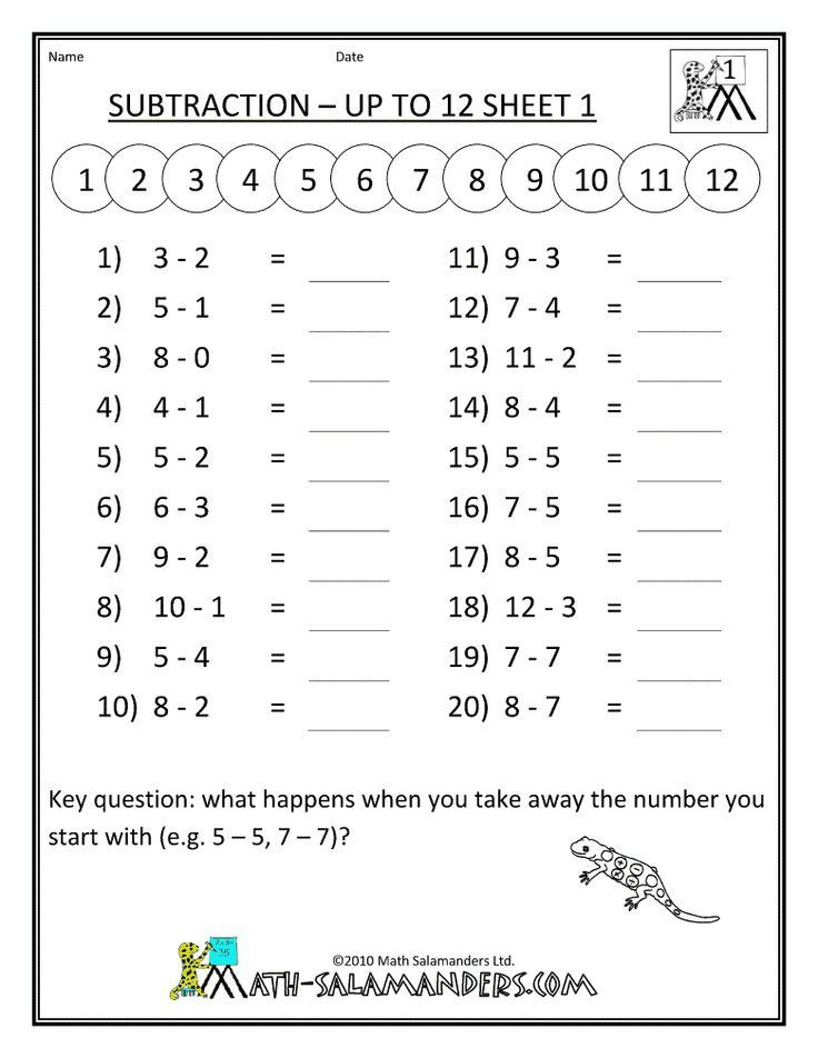 Subtraction Worksheets 1st Grade Subtraction Facts Worksheets 1st Grade