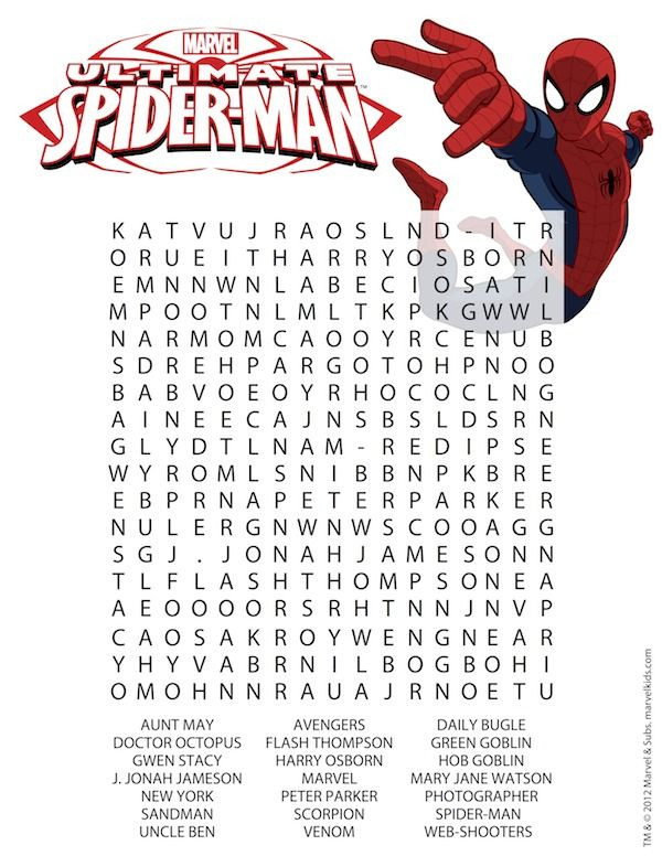 Superhero Word Search Printable Superhero Printables