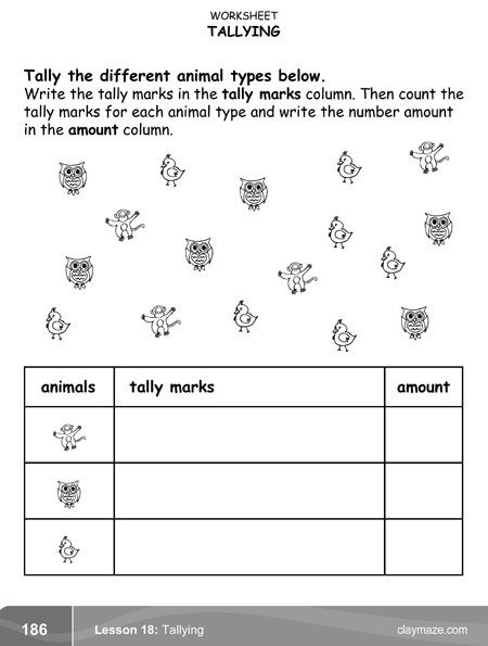 Tally Mark Worksheets for Kindergarten Kindergarten – Childrens Educational Workbooks Books and