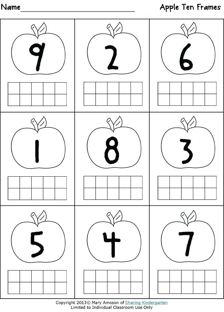 Ten Frame Worksheets for Kindergarten Pin Na Nástenke Å k´lka